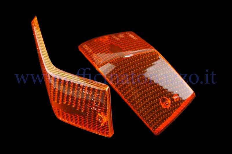 Orange rear direction indicator light bodies for Vespa PX - PE - T5