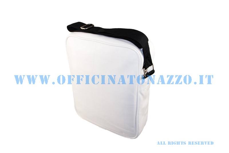 bolso de hombro Vespa with protección de la PC interior, white color with manzanas