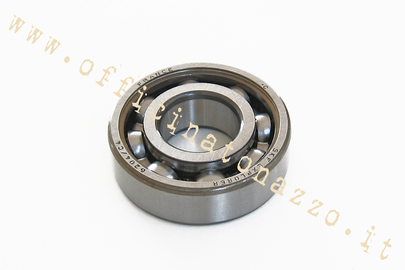 Ball bearing SKF - 6204 / C4 - (20x47x14) flywheel side bench with iron cage for Vespa 50 - Primavera - ET3