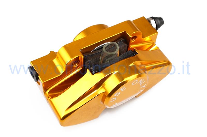 Étrier de frein à disque augmenté en or pour Vespa PX (y compris les plaquettes)