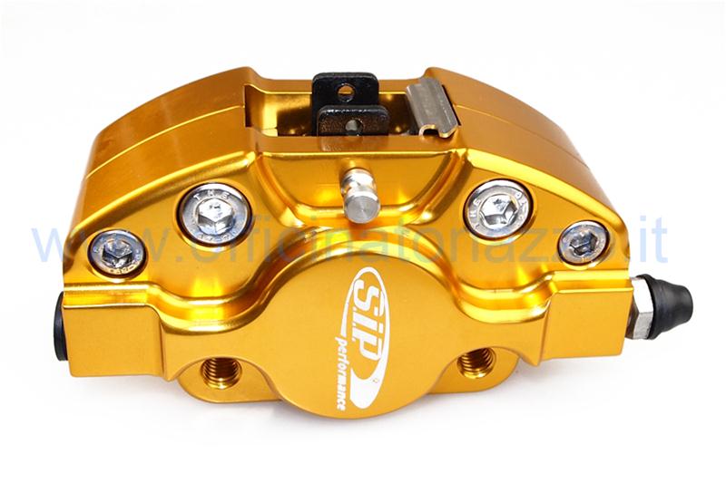 Gold increased disc brake caliper for Vespa PX (including pads)