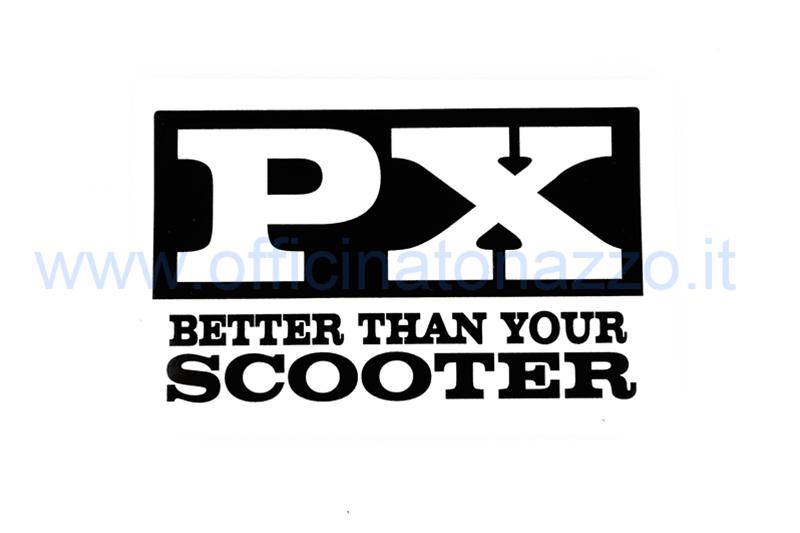 Vespa-Aufkleber "PX - besser als dein Roller", L = 106 mm, B = 66 mm