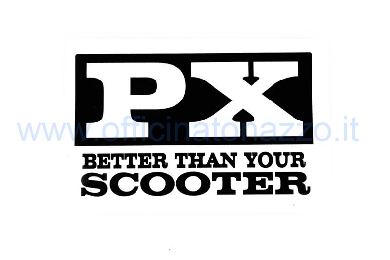 Adesivo Vespa "PX - better than your scooter", l=106mm, w=66mm