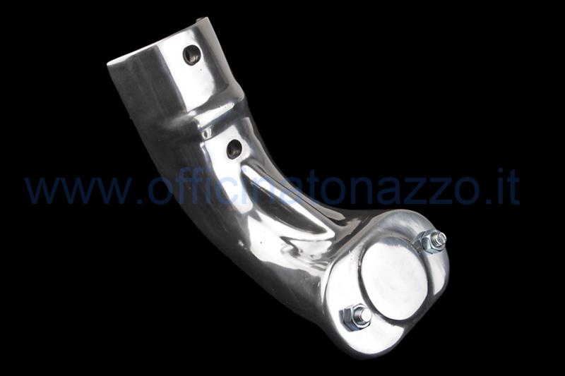 Spare wheel holder for Vespa 125 VNA - VNB - 150 VBB - VBA, polished aluminum (8 "solid rims)