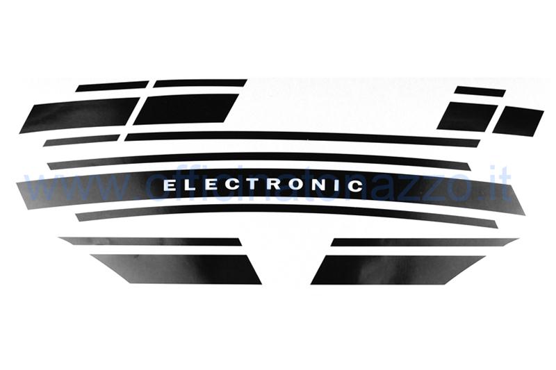 Vespa Elektronischer Aufkleber schwarz glänzend Vespa ET3