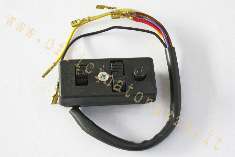 Interruptor de luces para Vespa PX 125-150-200/E sin intermitentes, sin botón de parada del motor (ref. original 160740)
