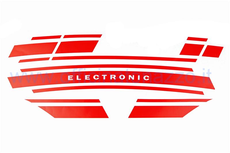 Vespa Elektronik Aufkleber rot Vespa ET3