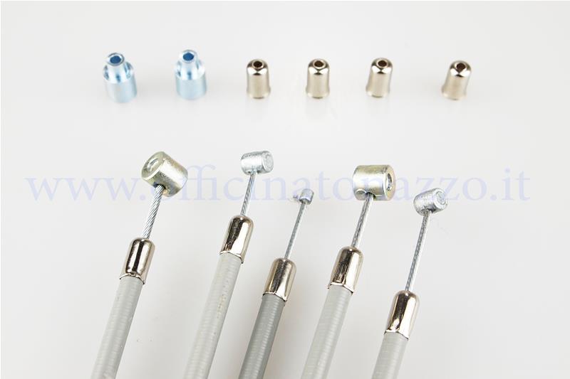 Kit cavi/guaine lisce grigie universali per tutti i modelli di Vespa