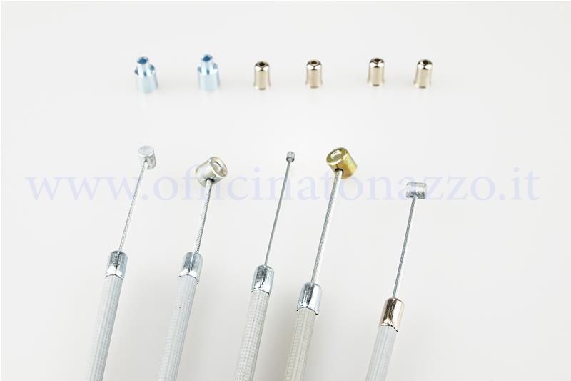 Kit cavi/guaine rigate grigie universali per tutti i modelli di Vespa