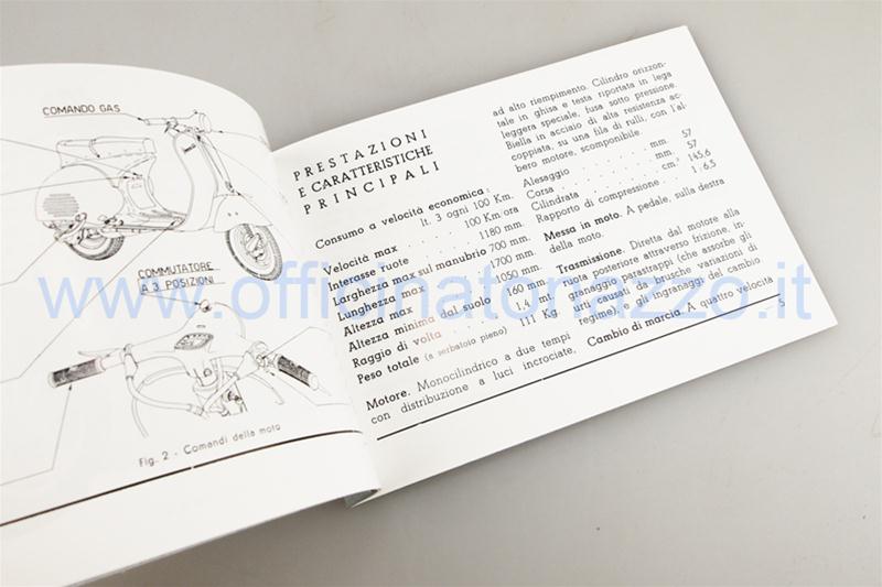 610041M - Manual de uso y mantenimiento para Vespa 150 GS de 1955