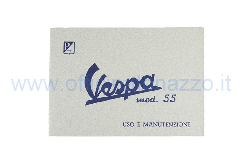 Booklet of use and maintenance for Vespa 125 1955