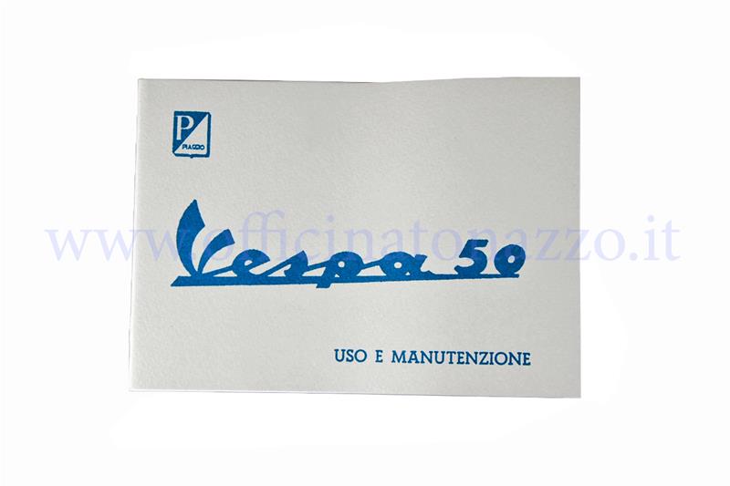 Folleto de uso y mantenimiento para Vespa 50 V5A1T de 1963 a 1971