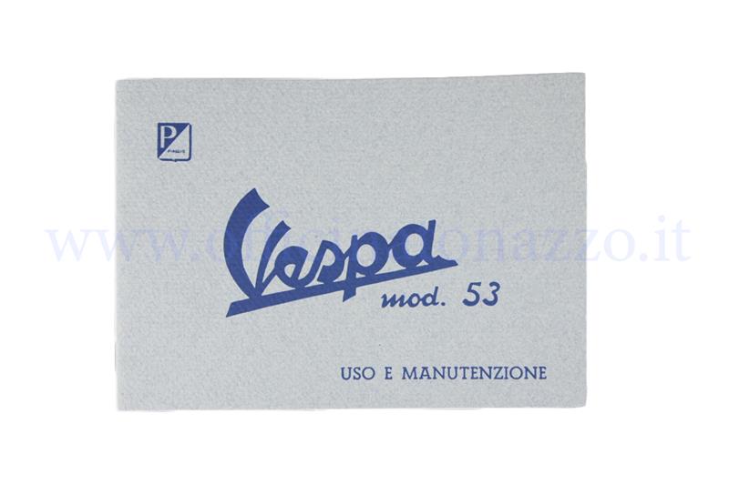 manual of the booklet for Vespa 125 1953