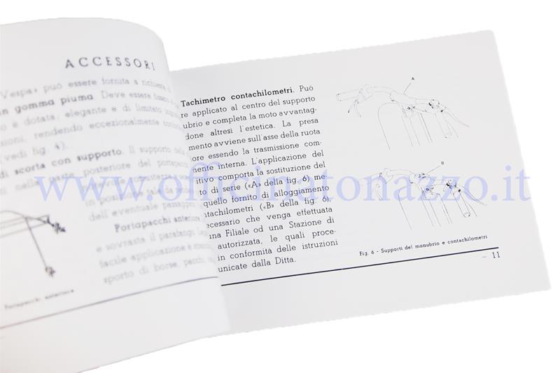 Manual de libreto para Vespa 125 1953
