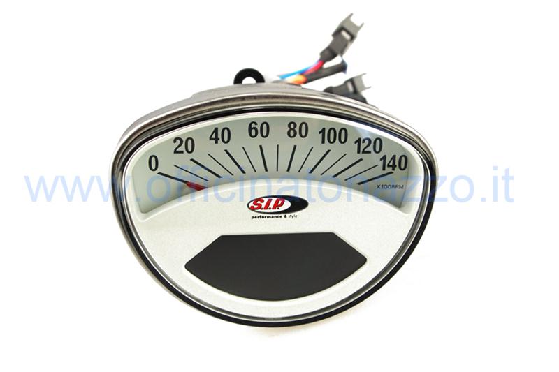 Odometer and digital tachometer 2.0 with white background for Vespa ET3 - Primavera - Rally - Super - Sprint