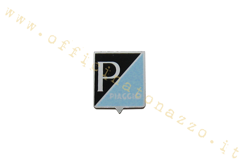 Scudetto Piaggio adesivo in alluminio 25x28mm per Vespa  50 1963>1964 - 90 - 90SS