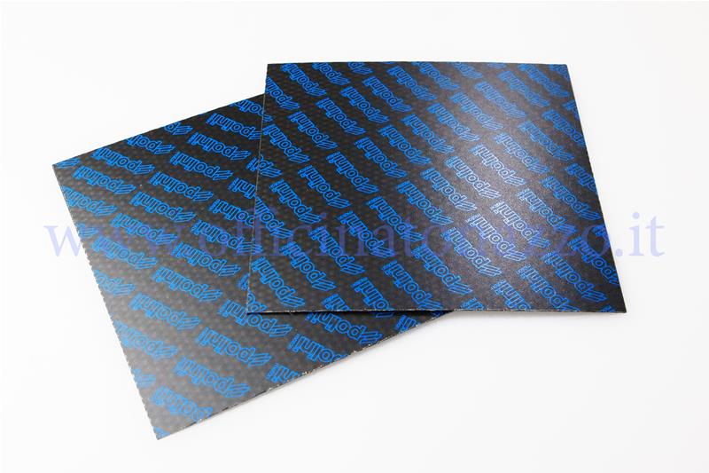 213.0600 - Lastre in fibra di carbonio Polini 0,30 mm - 110 x 100 mm per collettore lamellare per Vespa