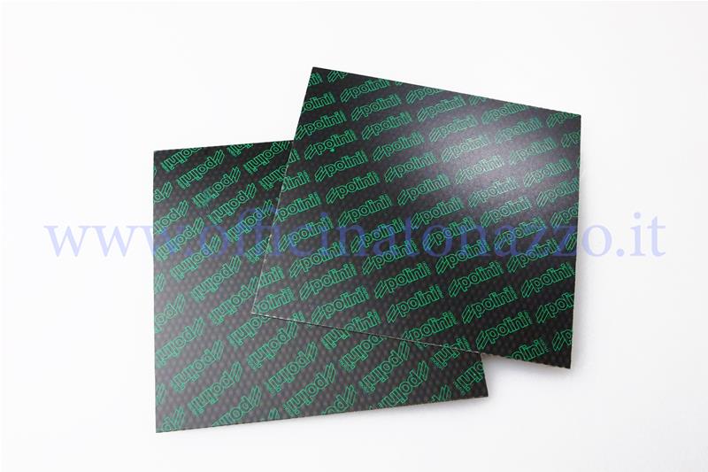Polini carbon fiber 0,35 mm - 110 x 100 mm for colector de laminado for Vespa