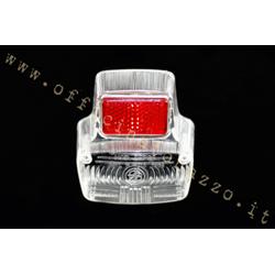 Luz trasera blanca de carrocería brillante con catalizador rojo para Vespa 90 - 90SS - Primavera