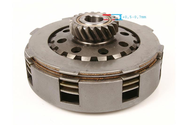 Complete Ferodo clutch unit, 4 discs, 8 springs Ø flange 115mm, pinion Z23 for Vespa PX200E Lusso `95 -> /` 98 / MY / Cosa 2 200