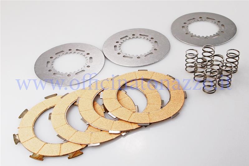 Clutch discs 4 Newfren corks with intermediate discs and springs 7