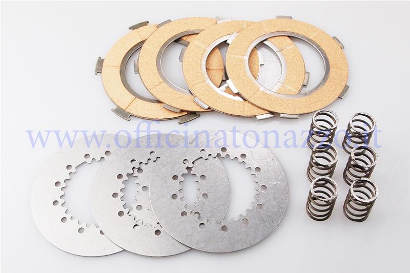 Newfren 4-disc clutch in cork with intermediate discs and 6 springs