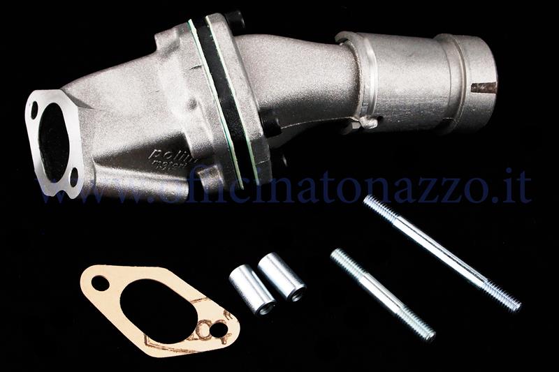 Polini lamellar intake manifold 19mm 2-hole connection rigid coupling for Vespa PK