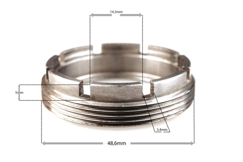 Ring nut locking rear wheel bearing Øint. 40mm for Vespa Super - 180SS - GS160