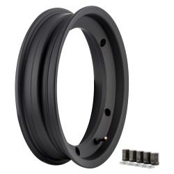 Cerchio Tubeless SIP per Vespa 160 GS/180 SS, 2,25-10", aperto, anteriore e posteriore, nero opaco, valvola premontata, grado AA - riparazione di prima classe