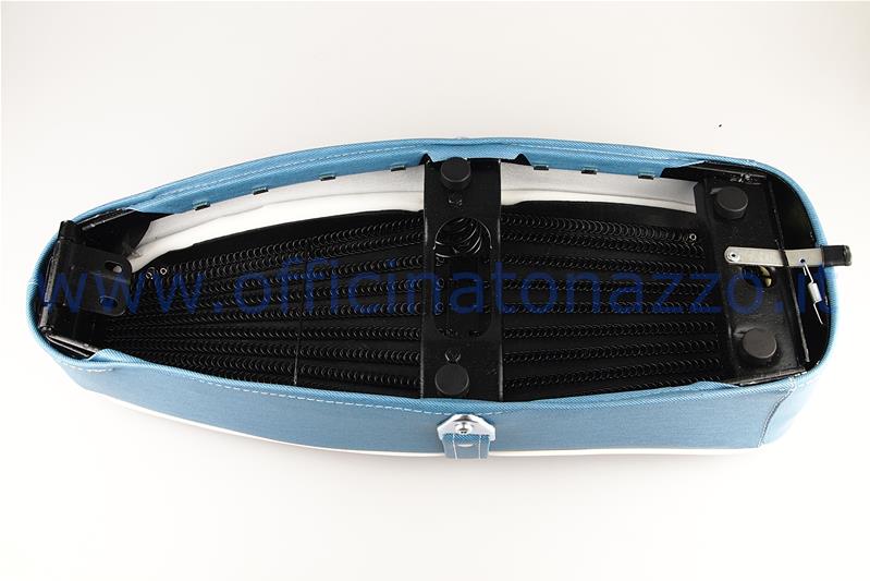 Two-seater saddle with springs in "blue jeans" color for Vespa 50 - Primavera