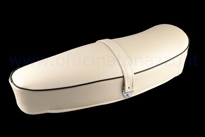 Dual seat in cream color with black springs profile for Vespa 50 - Primavera - ET3