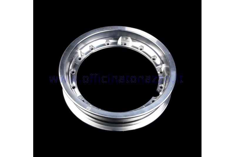 Circle tubeless alloy decomposable Pinasco channel 2.10x10 "TUV approved polished aluminum for Vespa PX - 50 - Primavera - ET3