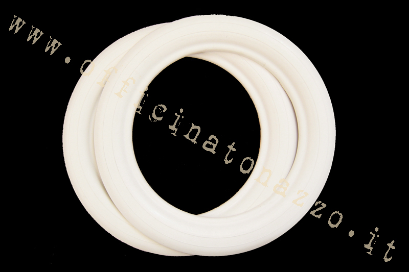 Coppia fasce bianche per pneumatico 3.50 x 10