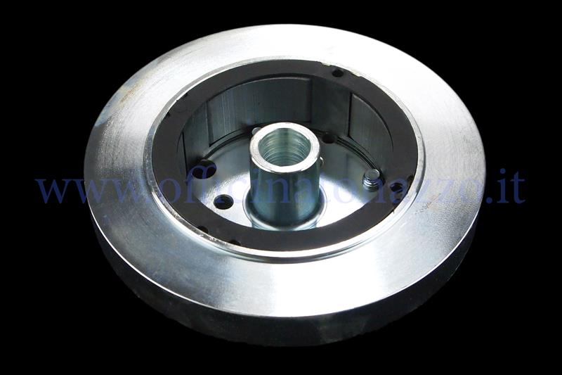 Integral flywheel machined from solid for Parmakit ignition without fan, weight 2.4kg, cone 20.