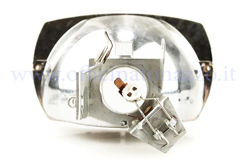 Siem plastic front light for Vespa 50 Special (complete with frame, internal support, springs and fixing screws)