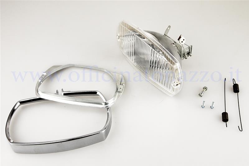 Siem plastic front light for Vespa 50 Special (complete with frame, internal support, springs and fixing screws)