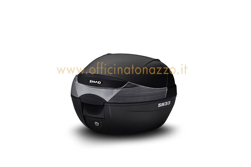 - Top cover per bauletto Vespa Shad "SH33" di colore nero metallizzato