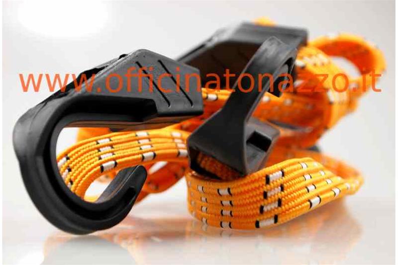 High resistance universal elastic cord with flat plastic hooks (2 Pcs)