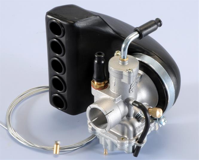 Carburador Polini Ø21 CP kompletter Luftfilter für Vespa 50 - Primavera - ET3