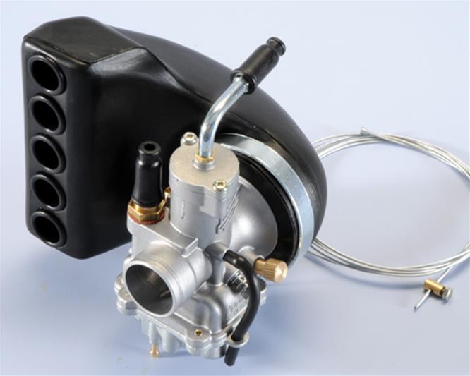 Carburador Polini Ø24 CP kompletter Luftfilter für Vespa 50 - Primavera - ET3