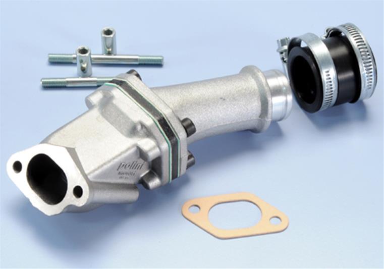 Collettore aspirazione Polini lamellare 24mm attacco a 2 fori innesto elastico per Vespa PK