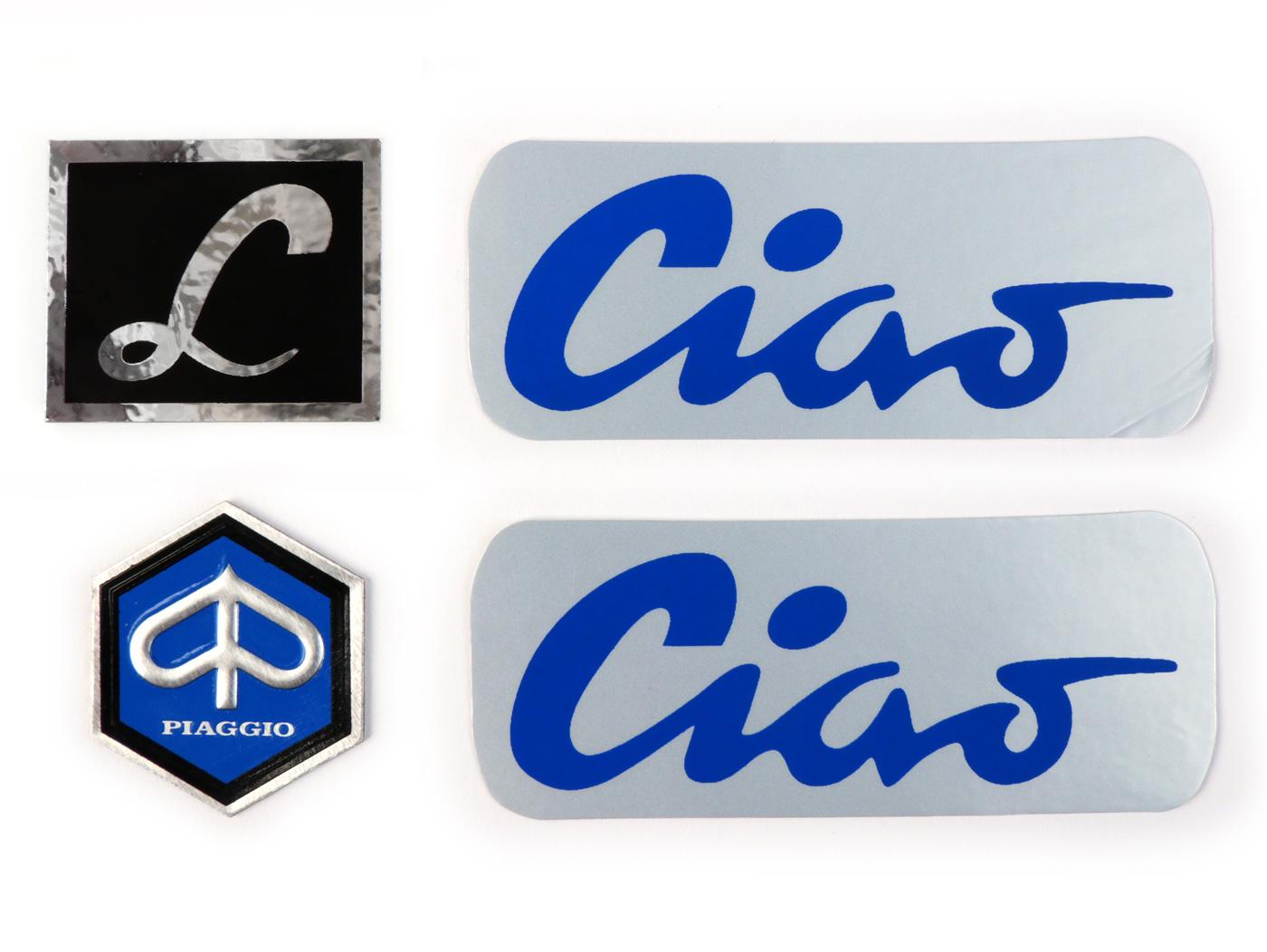 Kit plaques adhésives pour cyclomoteurs Piaggio Ciao Lusso