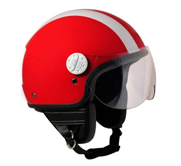 casque mod. MIAMI, rojo en métal, tamaño S (55 cm)