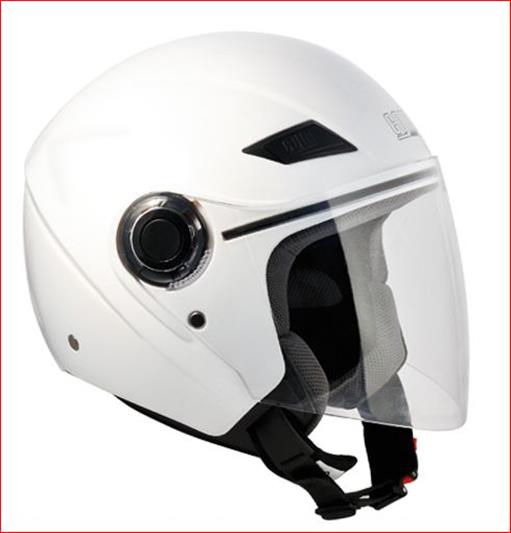 Helmet mod. CARIBE, white metal, size S (56 Cm)
