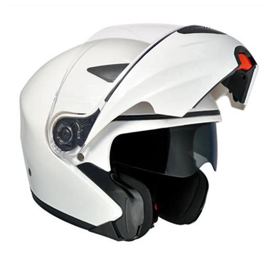 Modularer Helm SINGAPUR, Silbermetall, Größe L (59 cm)