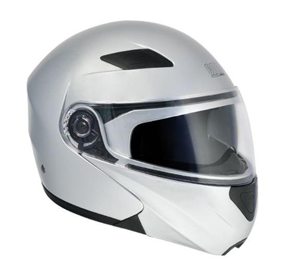 505A-BLV-82D - SINGAPORE modular helmet, silver metal, size L (59 Cm)