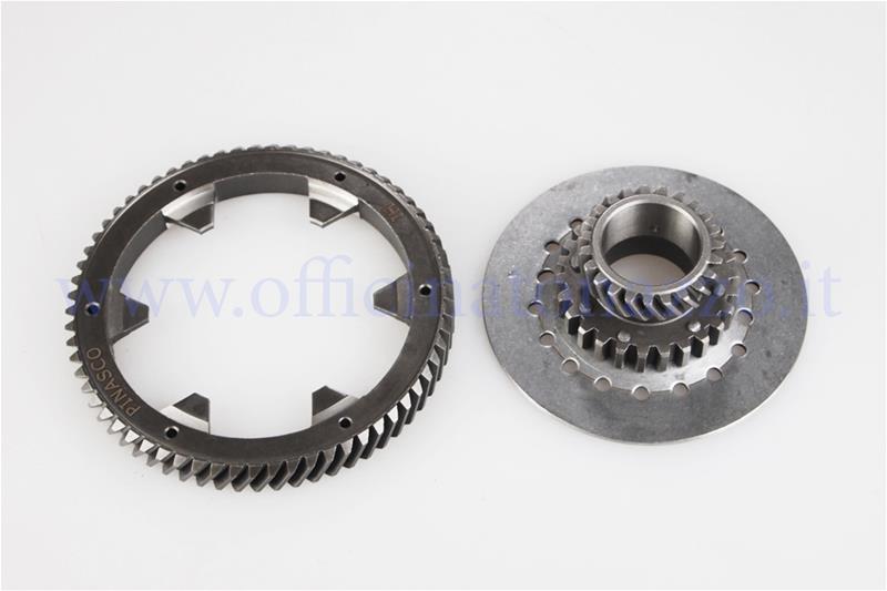 Primary Pinasco Z 23-65 (Ratio 2.82) helical teeth with pinion Ø97 (6 springs) for Vespa 125/150