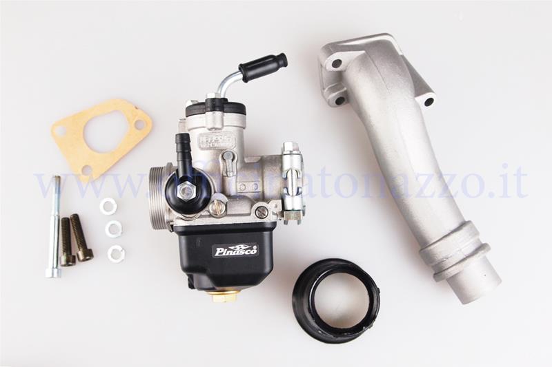 Kit d'admission de soupape rigide Pinasco PHBL 24 AD avec connexion à trois trous pour Vespa PK