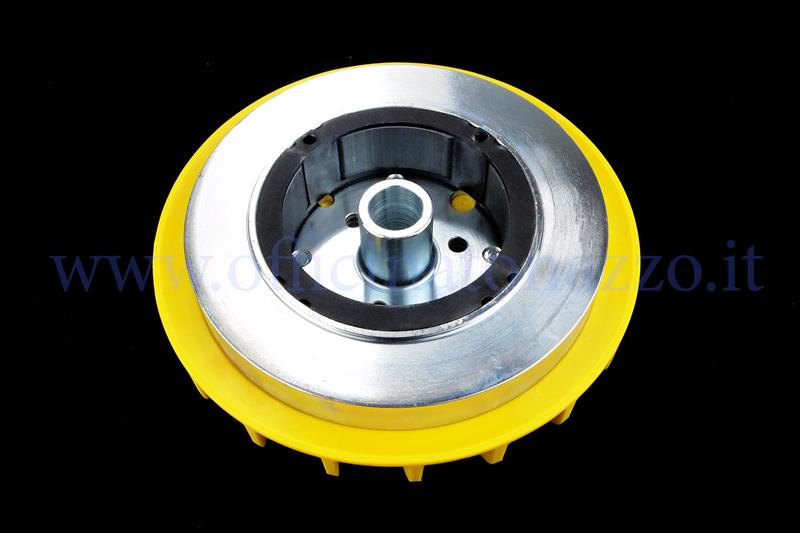 Turning PARMAKIT variable advance cone 20 - 2.2 kg with flywheel billet for Vespa PX 125/150/200 - PE200 - Rally 200 with Ducati ignition (yellow fan)