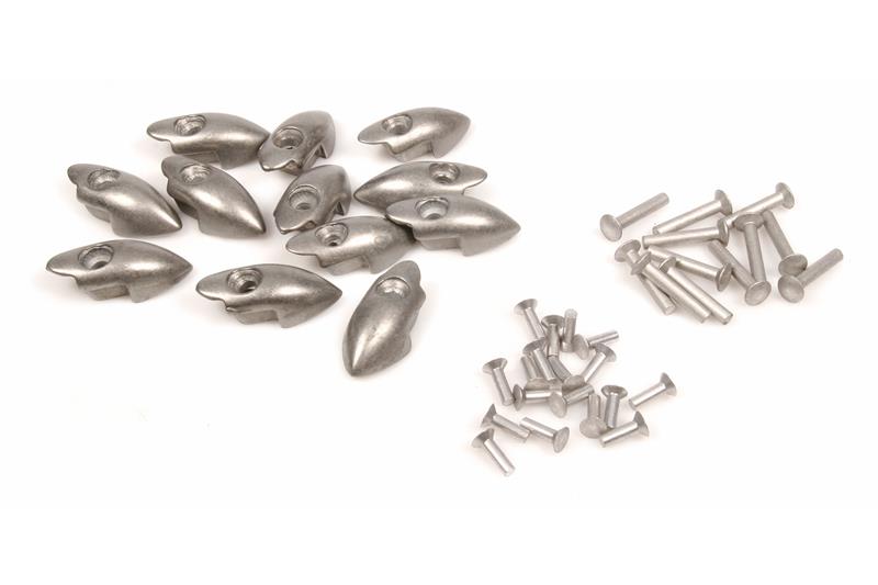 75450920 - Bandes de marchepied Pascoli complètes avec ferrules et rivets pour Vespa VBA et VBB1T